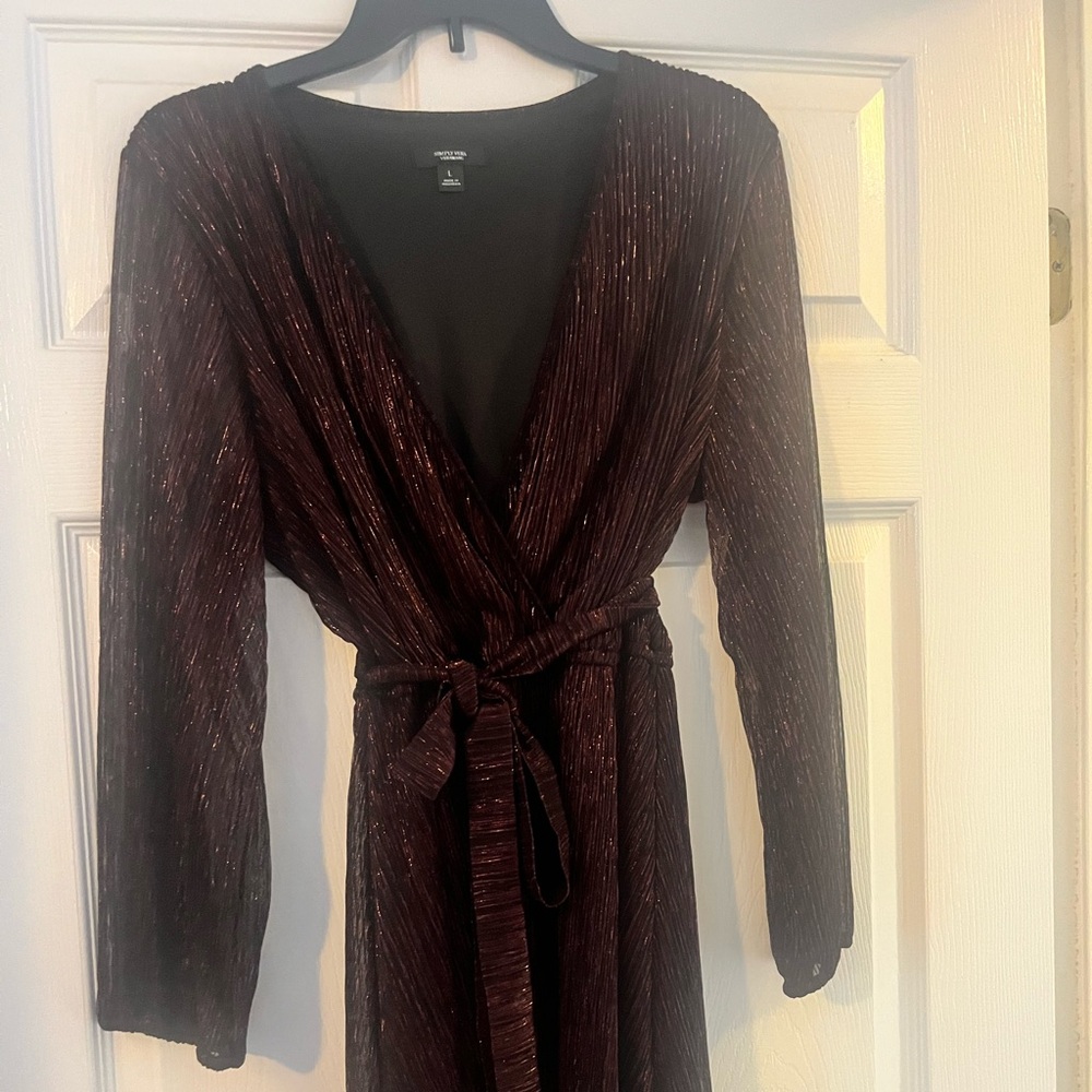 Elegant Burgundy Wrap Dress
